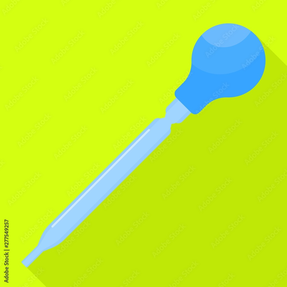 Poster pipette icon. flat illustration of pipette vector icon for web design
