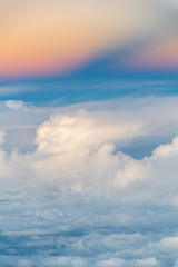 Colorful dramatic sky with clouds
