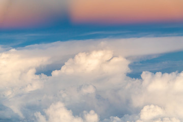 Colorful dramatic sky with clouds