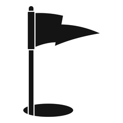 Golf flag icon. Simple illustration of golf flag vector icon for web design isolated on white background