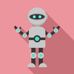 Obraz premium Futuristic humanoid icon. Flat illustration of futuristic humanoid vector icon for web design