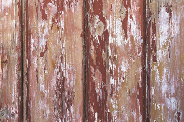 Old wooden planks with chipped paint - shabby look