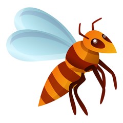 Bee icon. Cartoon of bee vector icon for web design isolated on white background