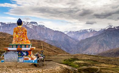Buddha Statue at Langza, Lahaul Spiti Valley of India © mrinal