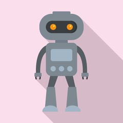 Alien robot icon. Flat illustration of alien robot vector icon for web design