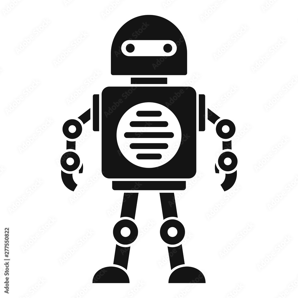 Poster robot icon. simple illustration of robot vector icon for web design isolated on white background