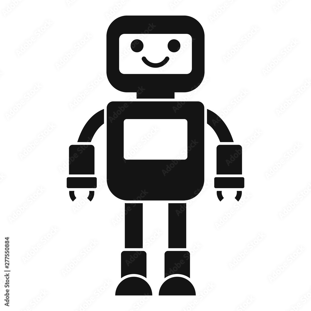 Poster bot robot icon. simple illustration of bot robot vector icon for web design isolated on white backgr