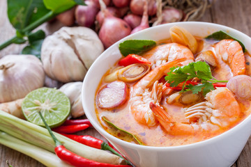 Thai soup with Shrimp,Thai Food