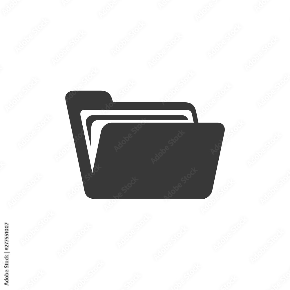 Fototapete folder icon template black color editable. folder symbol vector sign isolated on white background. s