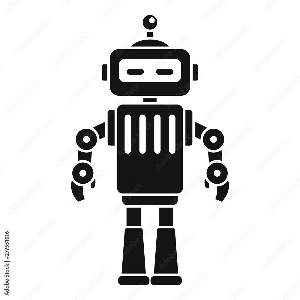 Poster future robot icon. simple illustration of future robot vector icon for web design isolated on white 