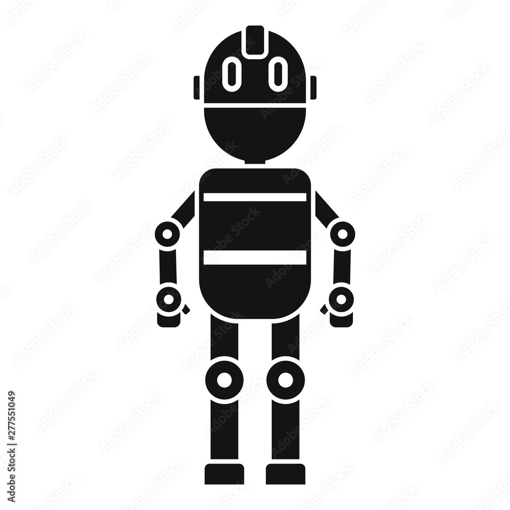 Poster alien robot icon. simple illustration of alien robot vector icon for web design isolated on white ba