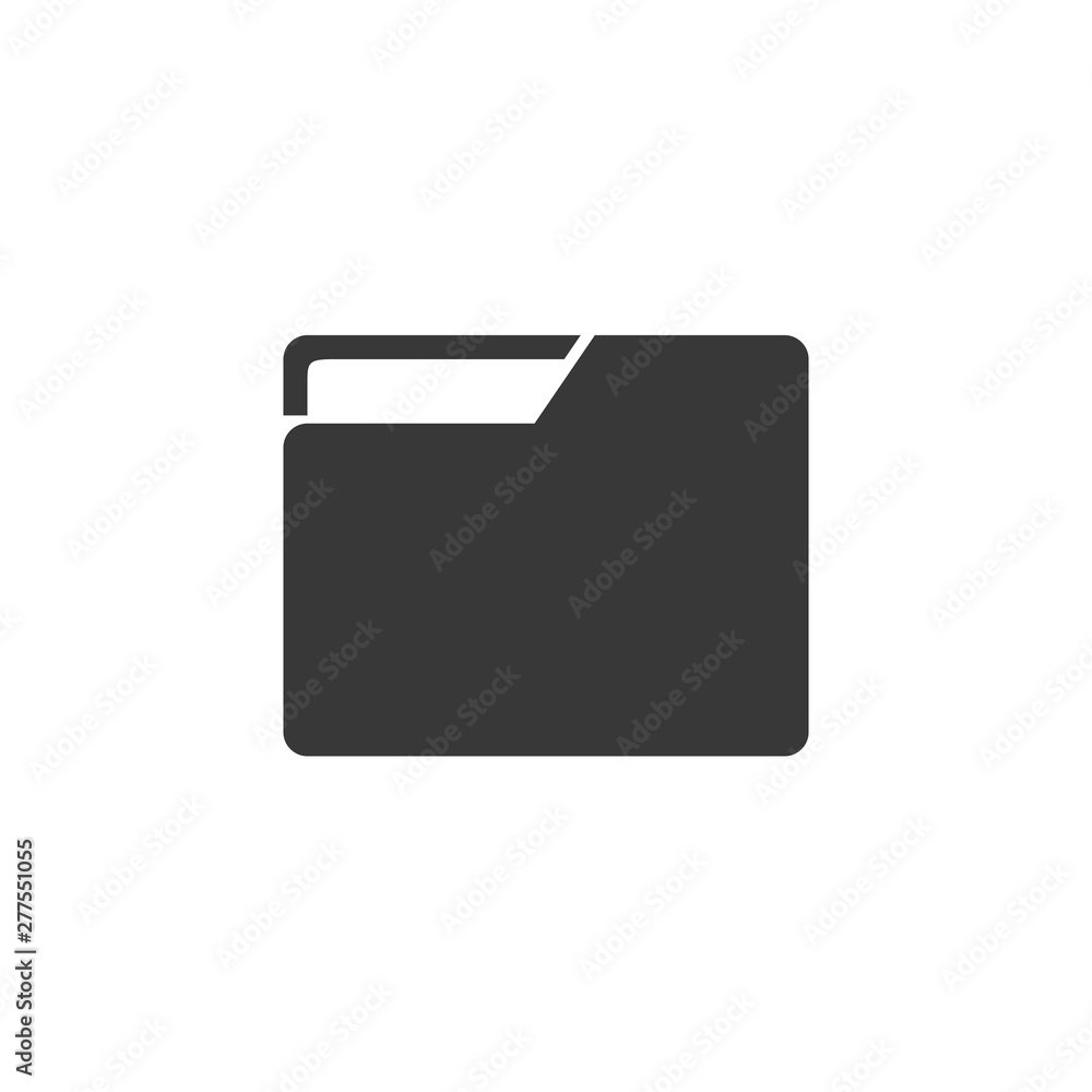 Aufkleber folder icon template black color editable. folder symbol vector sign isolated on white background. s
