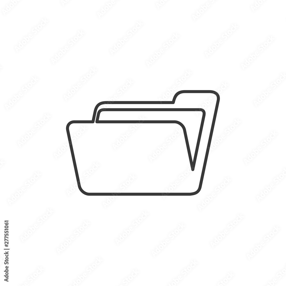Leinwandbilder folder icon template black color editable. folder symbol vector sign isolated on white background. s
