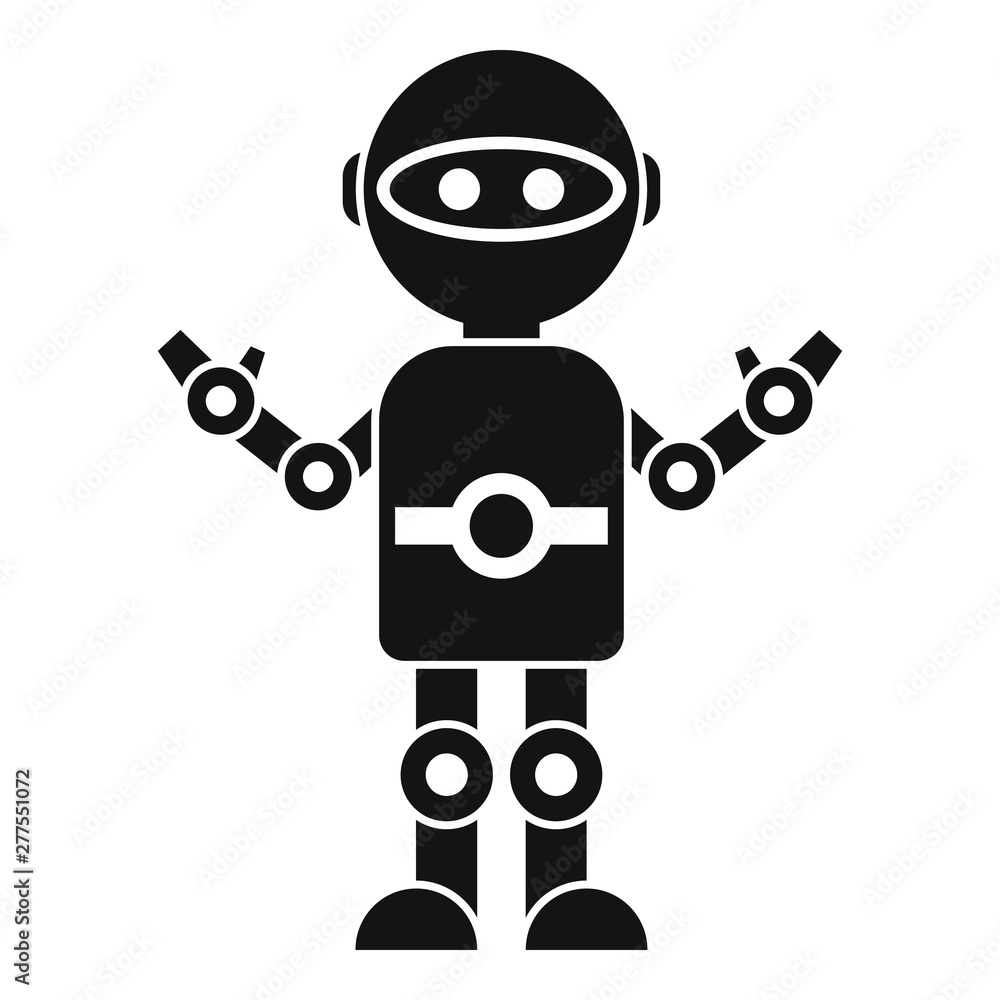 Wall mural toy robot icon. simple illustration of toy robot vector icon for web design isolated on white backgr