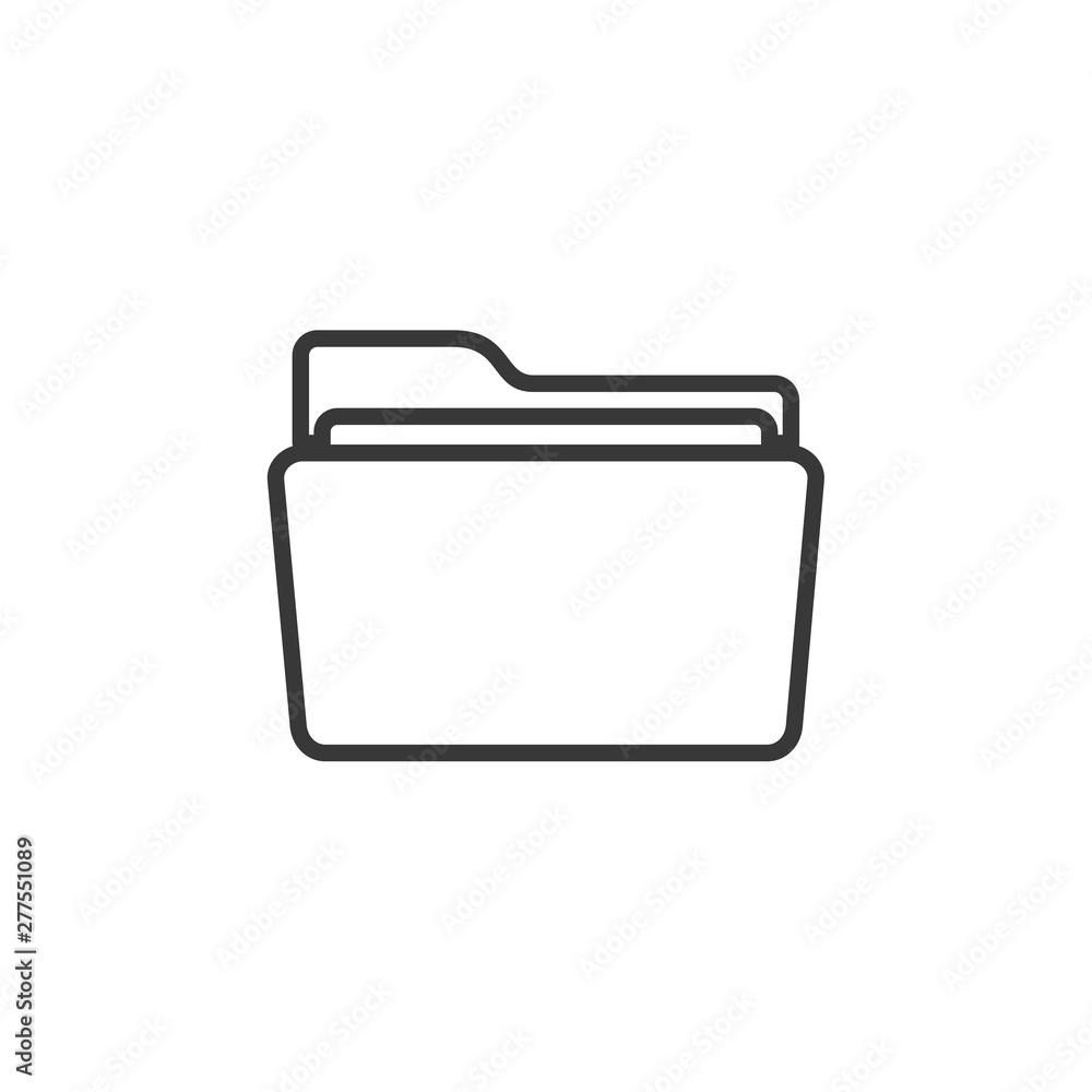 Aufkleber Folder icon template black color editable. Folder symbol vector sign isolated on white background. Simple logo vector illustration for graphic and web design.