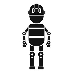 Alien robot icon. Simple illustration of alien robot vector icon for web design isolated on white background
