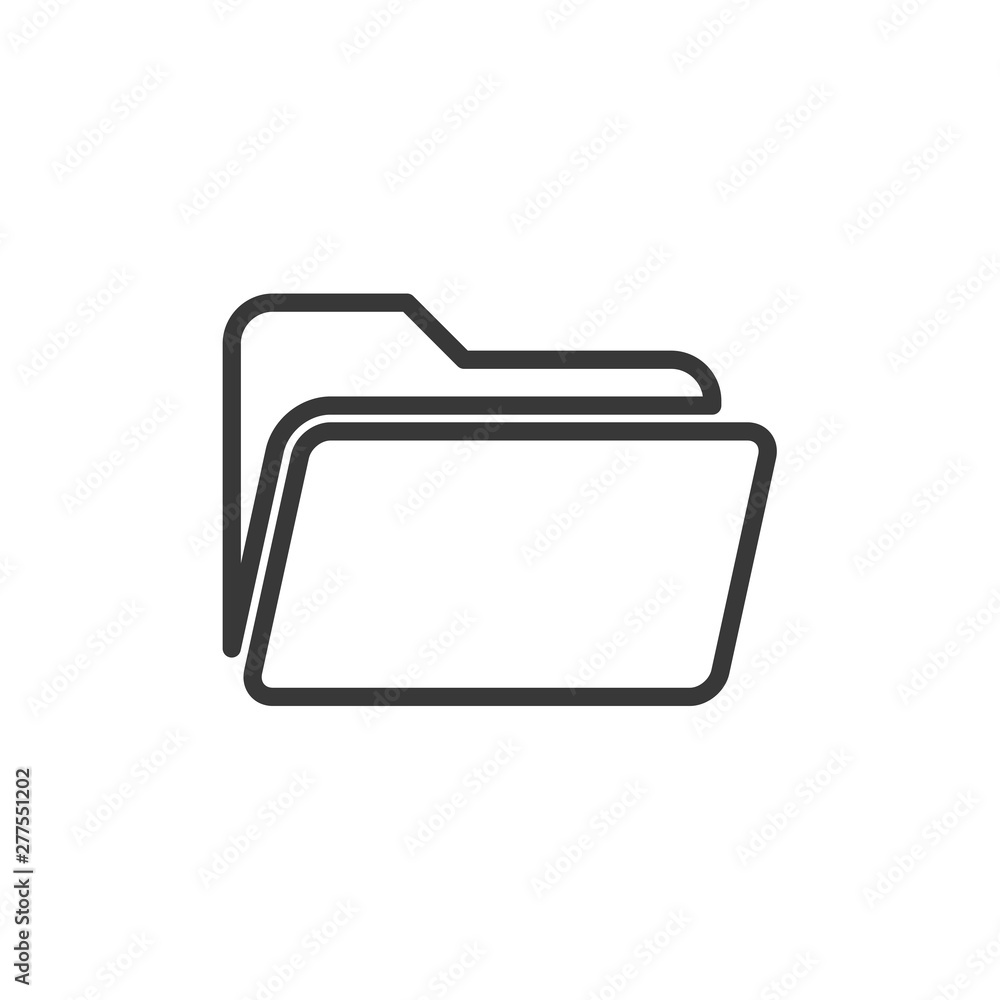 Aufkleber folder icon template black color editable. folder symbol vector sign isolated on white background. s