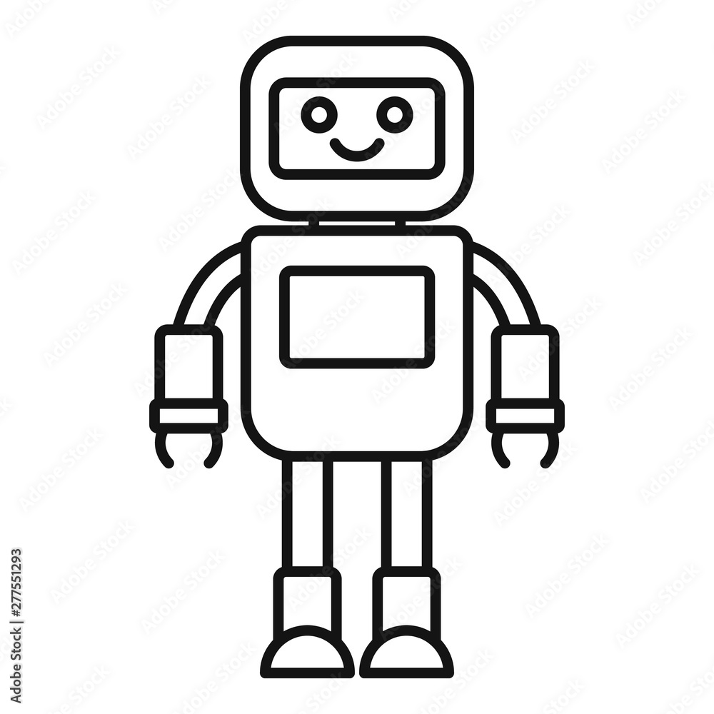 Poster cyber robot icon. outline cyber robot vector icon for web design isolated on white background