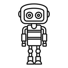 Intelligent robot icon. Outline intelligent robot vector icon for web design isolated on white background