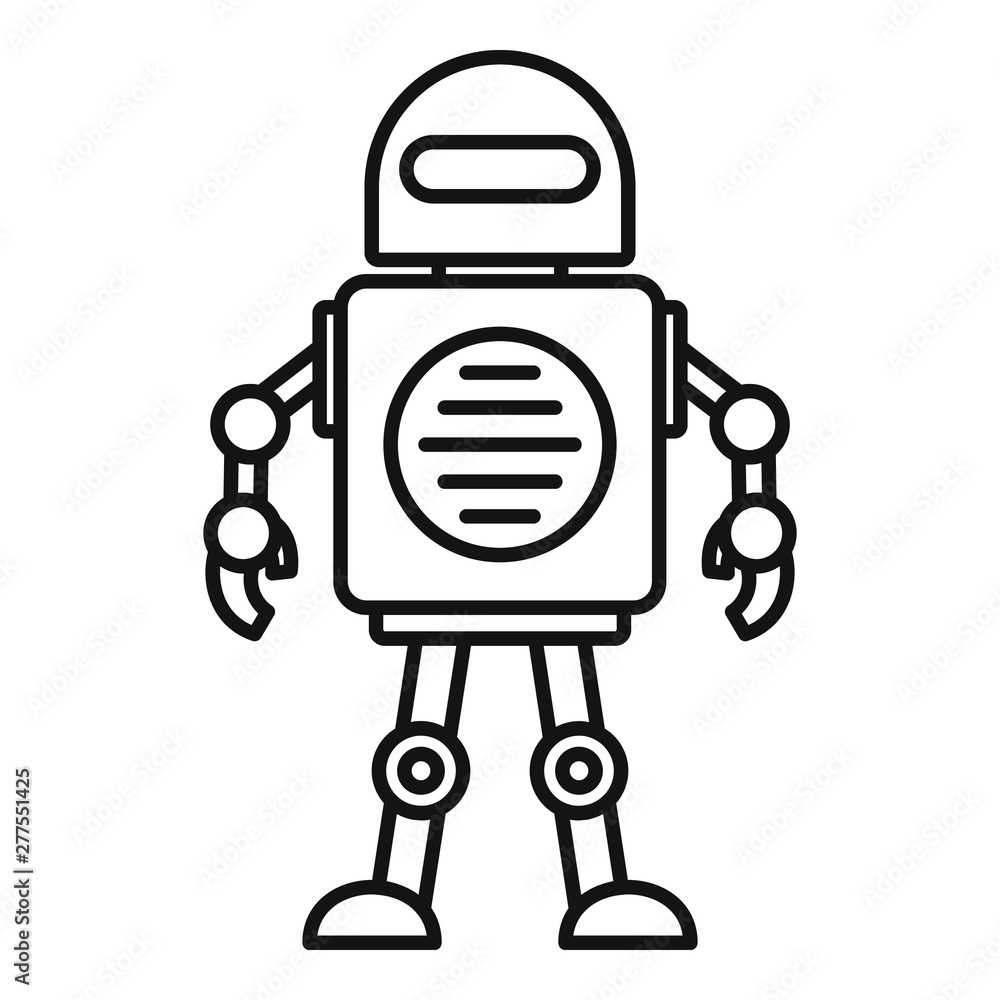 Canvas Prints toy robot icon. outline toy robot vector icon for web design isolated on white background