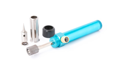 Naklejka premium Soldering Iron parts of gas heated recharging isolated