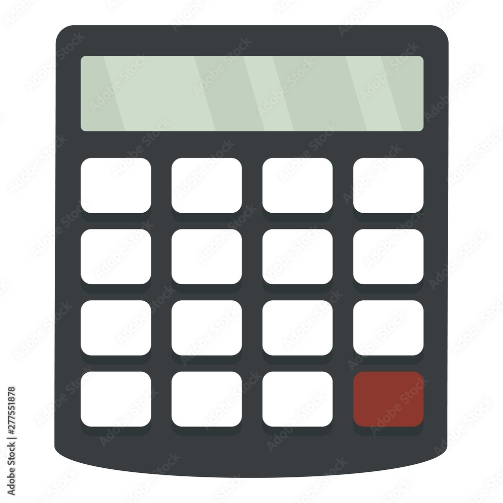 Poster calculator icon. flat illustration of calculator vector icon for web design