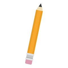 Pencil icon. Flat illustration of pencil vector icon for web design