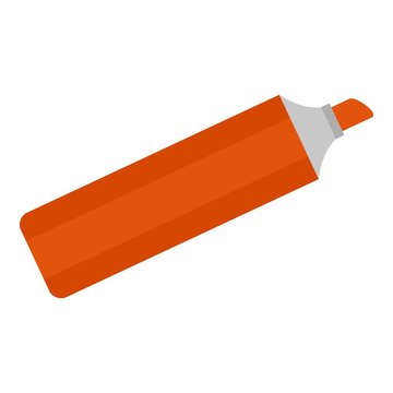 Red Marker Icon. Flat Illustration Of Red Marker Vector Icon For Web Design