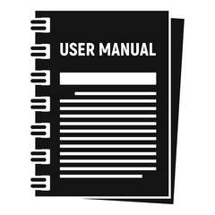 User manual icon. Simple illustration of user manual vector icon for web design isolated on white background