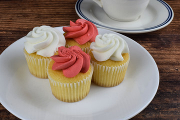  mini cupcakes on a plate