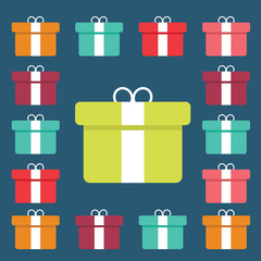 Gift vector icon or gift symbol