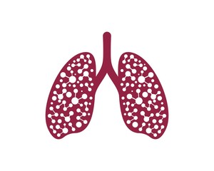 human lungs logo icon vector illustration design