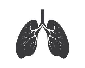 human lungs logo icon vector illustration design