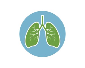 human lungs logo icon vector illustration design