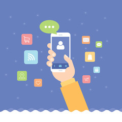 Mobile Apps Communication Concept