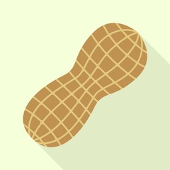 Peanut shell icon. Flat illustration of peanut shell vector icon for web design