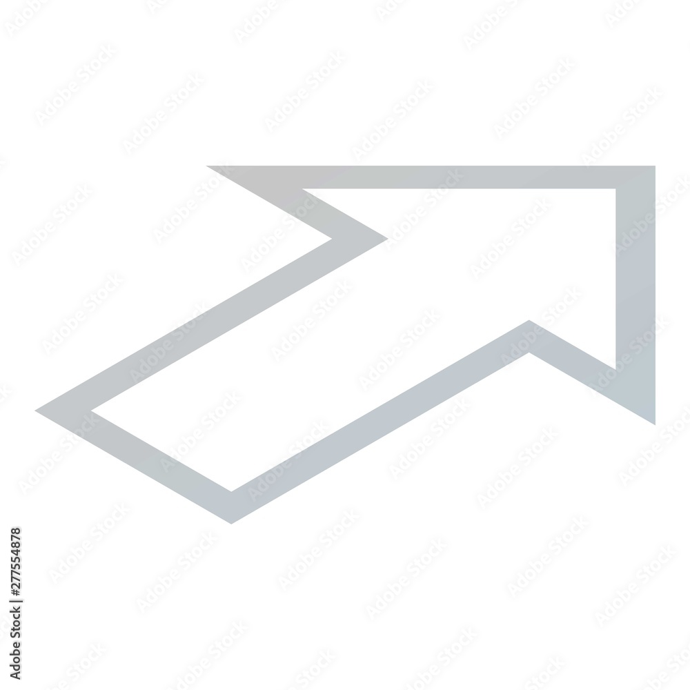Aufkleber arrow icon. isometric of arrow vector icon for web design isolated on white background