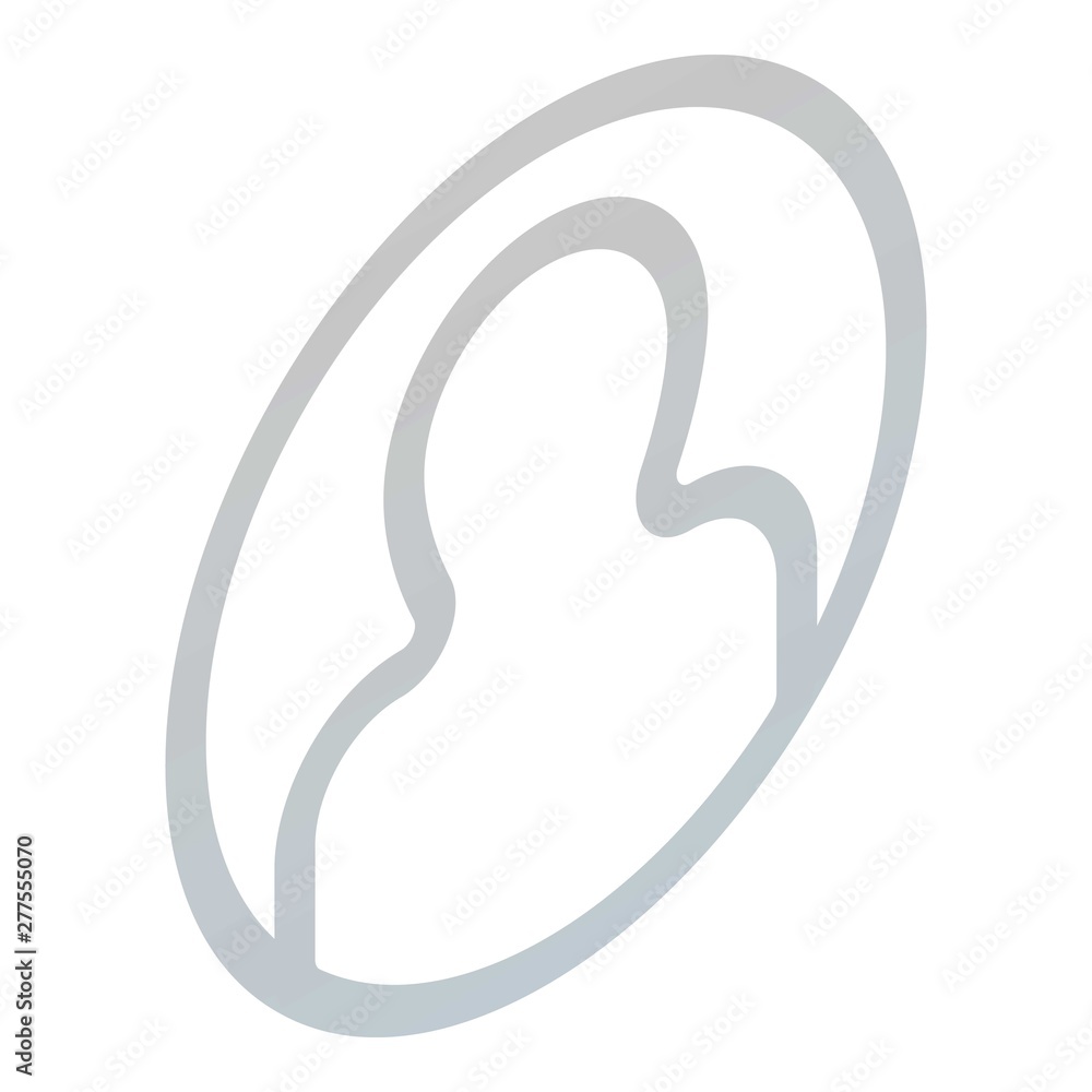 Poster avatar icon. isometric of avatar vector icon for web design isolated on white background