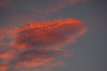 Naklejka na ściany i meble clouds in the sunset sky light