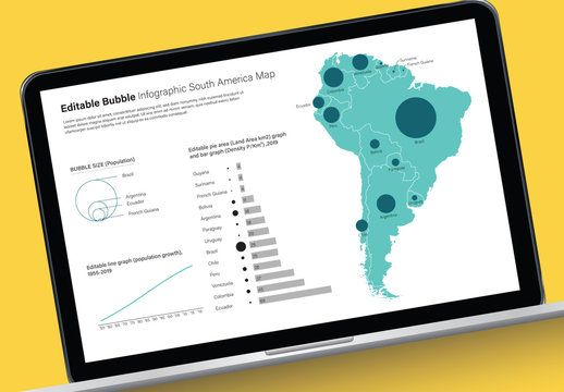 Editable South America Map Infographic 