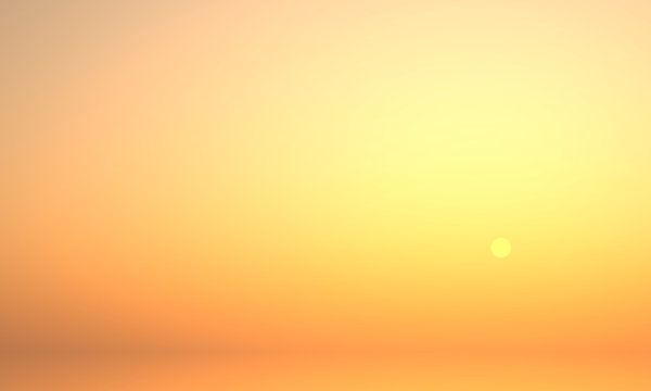 abstract sunset with orange sky - Illustration
