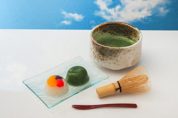 和菓子、夏。　Summer Japanese sweets (wagashi)