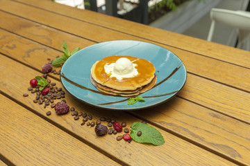pancakes with ice cream