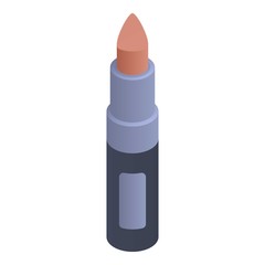 Brown lipstick icon. Isometric of brown lipstick vector icon for web design isolated on white background