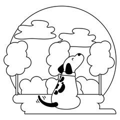 Dog cartoon design vector illustrator