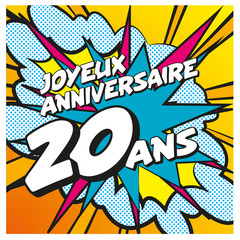 Carte anniversaire 20 ans 3