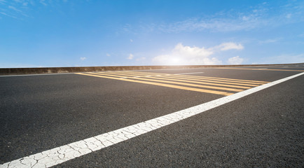 Road surface and sky cloud landscape..