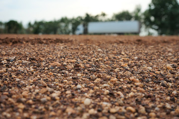 Rural roads in the countryside are surrounded by fields.