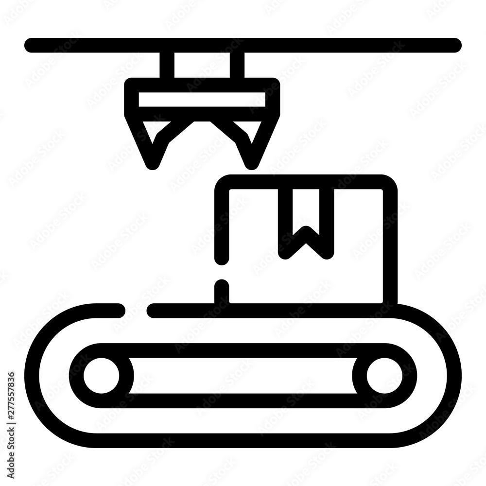 Poster package box line icon. outline package box line vector icon for web design isolated on white backgro