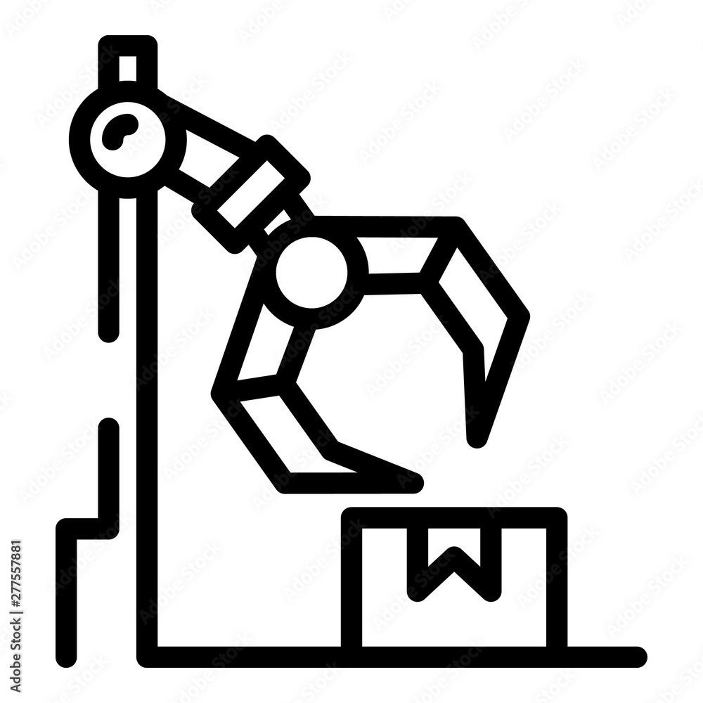 Poster assembly delivery box icon. outline assembly delivery box vector icon for web design isolated on whi